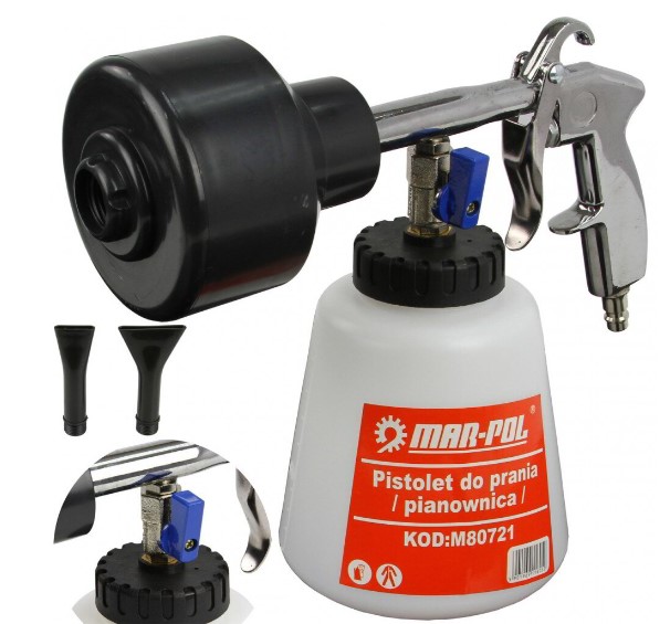 ПНЕВМАТИЧЕН ПИСТОЛЕТ ЗА ПОЧИСТВАНЕ И ПРАНЕ НА ТАПИЦЕРИЯ С ПЯНА MAR-POL-2