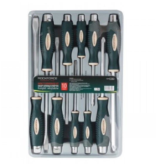 Отвертки ударни 10бр Rock FORCE