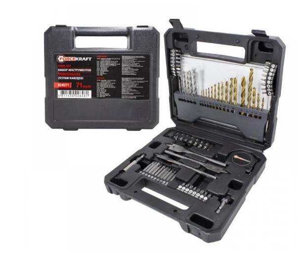 Свредла 71 части за Метал, Бетон, Дърво