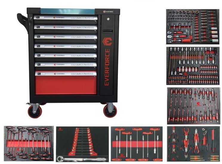 Професионален Шкаф с инструменти EVERFORCE с отделение за закачане на инструменти