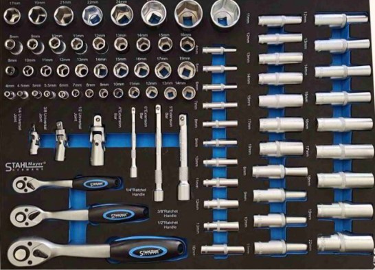 Немски Шкаф количка с инструменти 7 чекмеджета - 5 пълни Stahlmayer