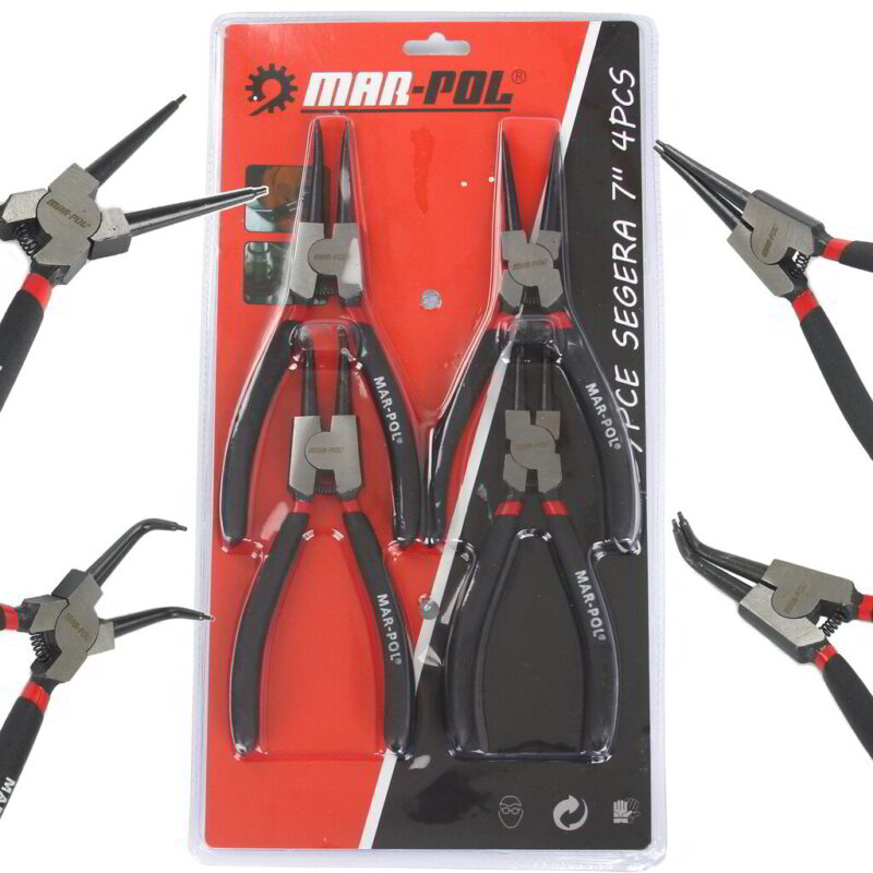 Комплект зегер клещи 4 части 180 мм Mar-Po