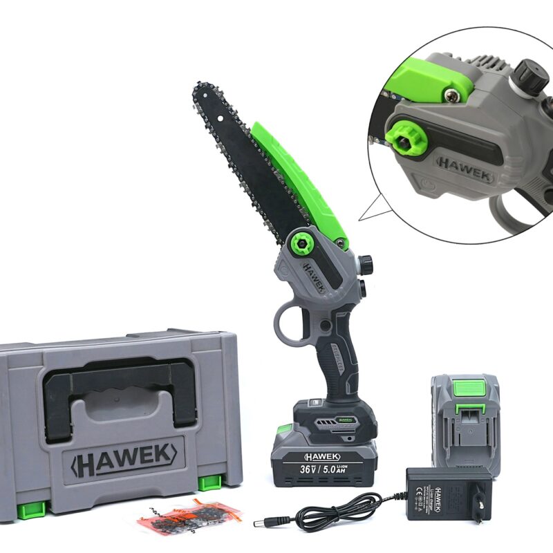 Акумулаторна резачка с автоматично смазване 36V 5Ah + допълнителна верига HAWEK