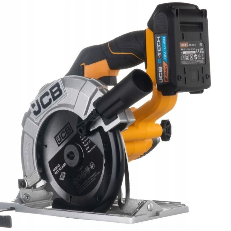 Акумулаторен ръчен циркуляр JCB, 18 V, 165 мм, с батерия и зарядно