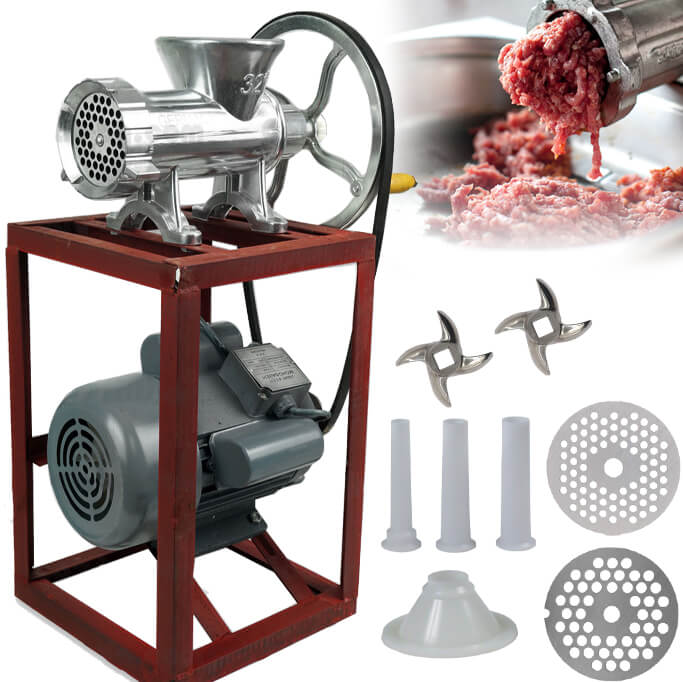 Алуминиева месомелачка с електромотор и стойка