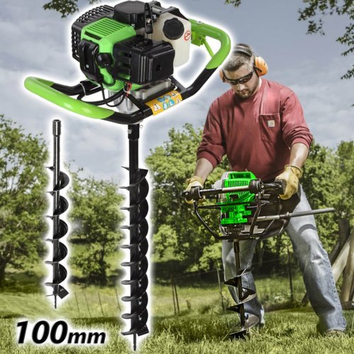 Руски Бензинов Свредел ТАЙГА 52cc + Подарък Свредло 150мм