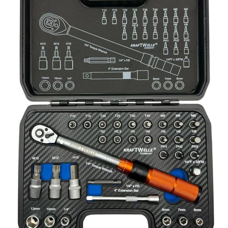 Динамометричен ключ 1/4" , 5-25Nm 32ч, KraftWelle