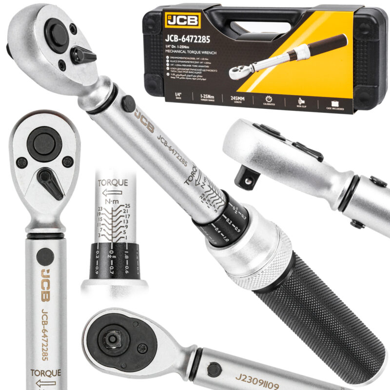 Динамометричен ключ 1/4" ,1-25 Nm JCB