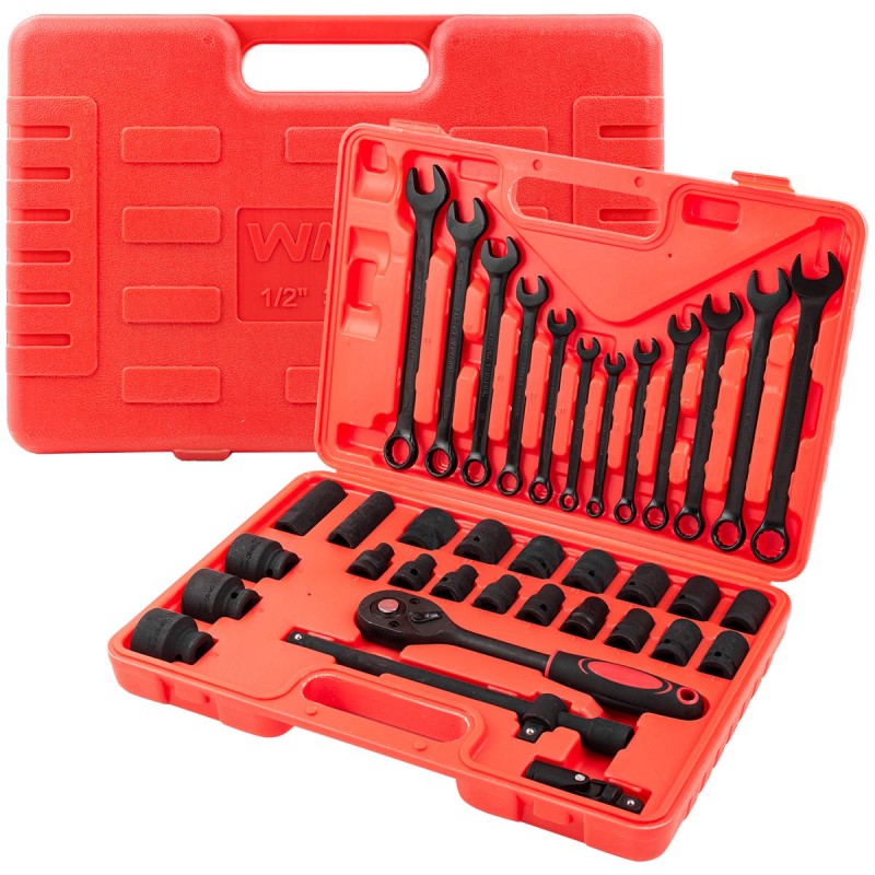 Гедоре с ударни вложки 1/2'' WMC 37 части