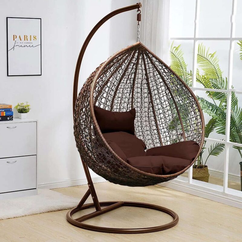 Градинска люлка тип гнездо - кафява