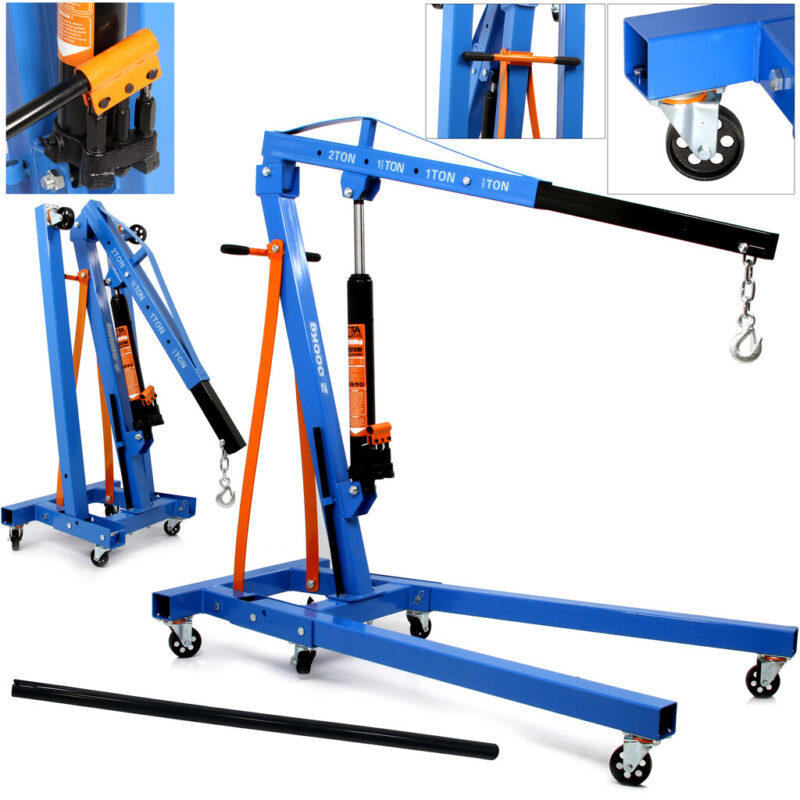 Хидравличен, сгъваем кран за двигатели тип жираф 2 тона CATA