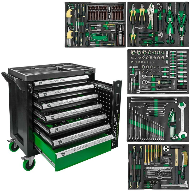 Шкаф с инструменти с 7 чекмеджета – 5 пълни ROCKFORCE