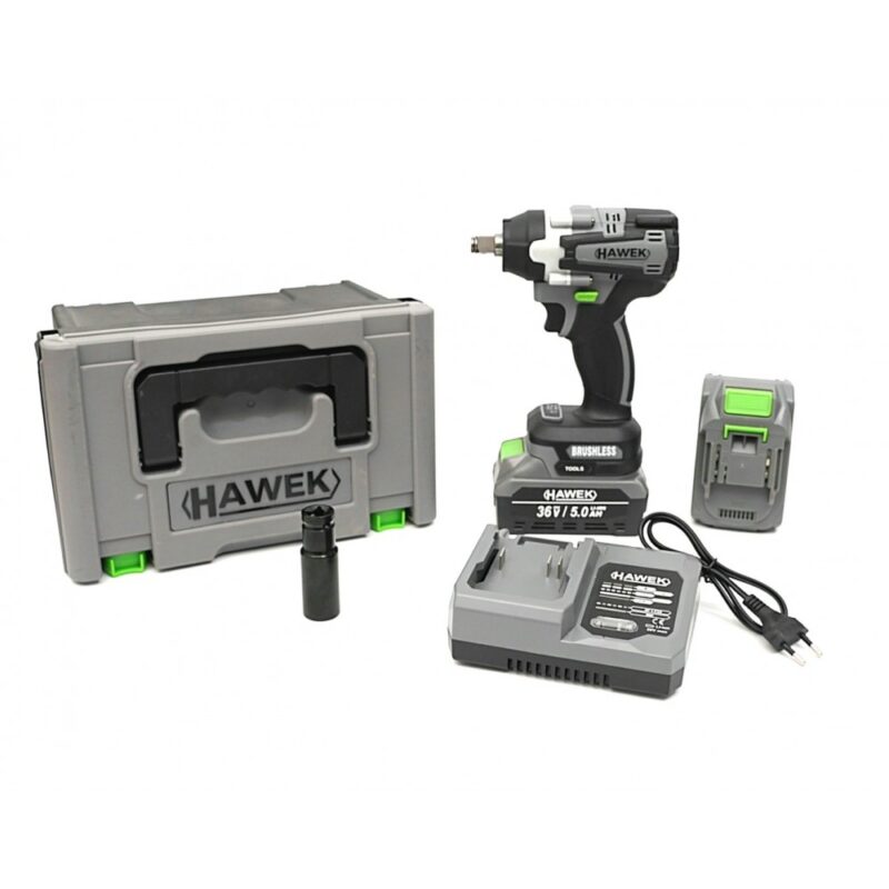 Комбиниран акумулаторен ударен гайковерт / винтоверт 36V 5Ah HAWEK