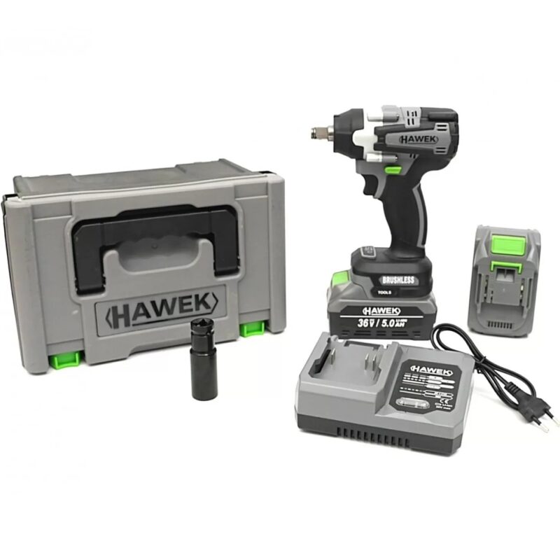 Акумулаторен ударен гайковерт / винтоверт 36V 5AH HAWEK