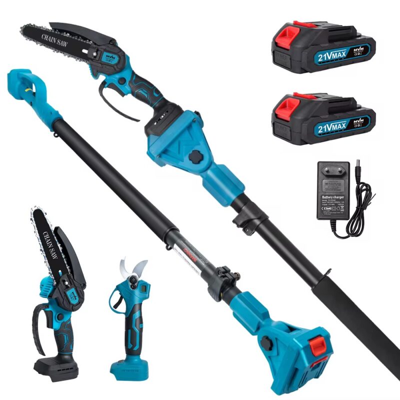 Комплект 3в1 Акумулаторна Ножица и Резачка с телескопична дръжка 36V