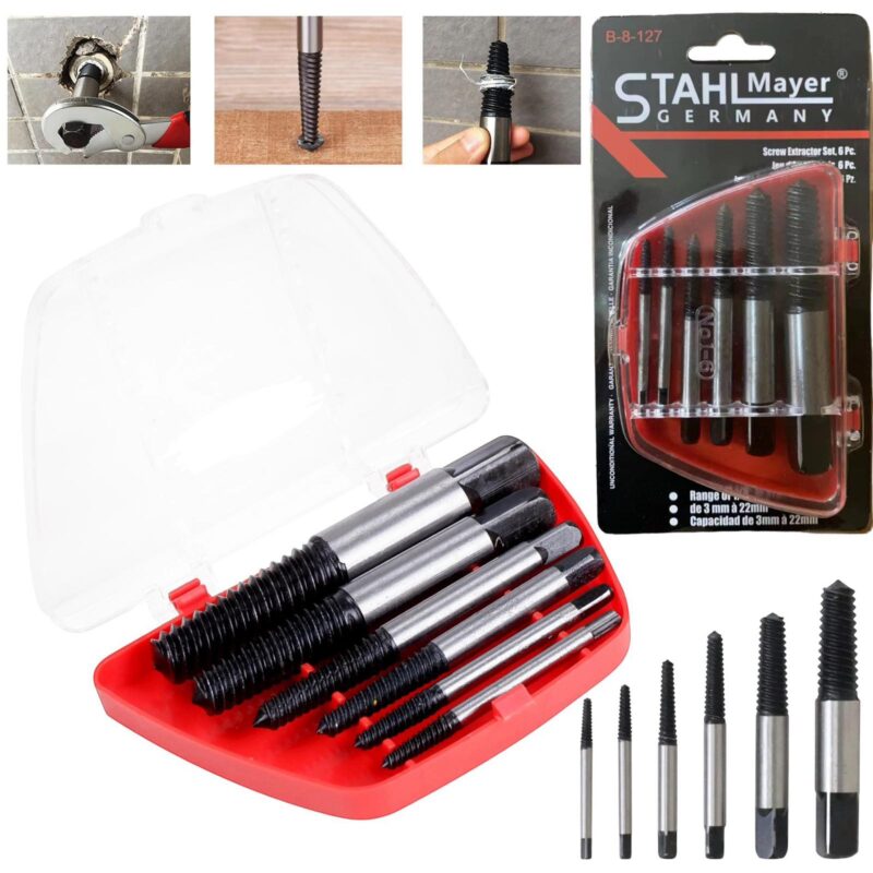 Комплект екстрактори за болтове STAHLMAYER  М3- М22 , 6 ЧАСТИ