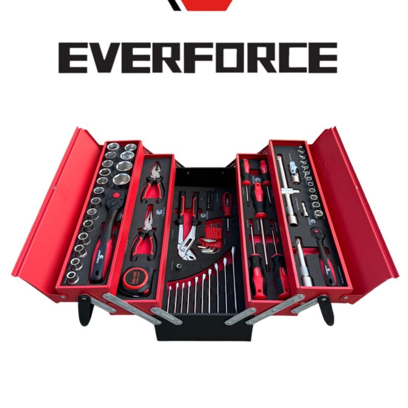 Комплект инструменти в метален куфар 86 части EVERFORCE