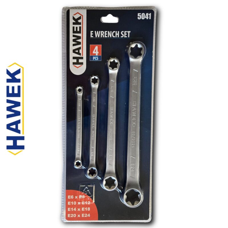 Комплект Ключове E-TORX  4 броя , HAWEK