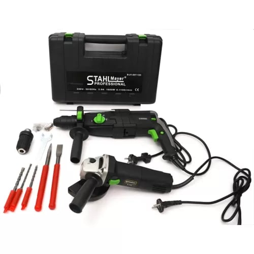 Комплект от перфоратор и ъглошлайф 1600W STAHLMAYER