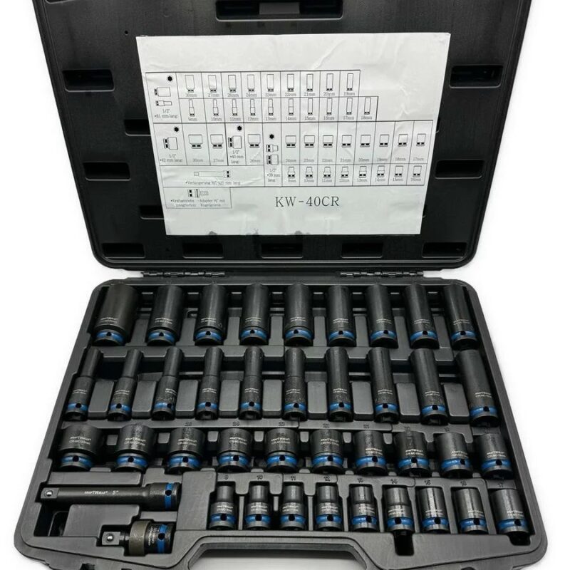 Комплект професионални ударни вложки 40 части 1/2" , KRAFTWELLE
