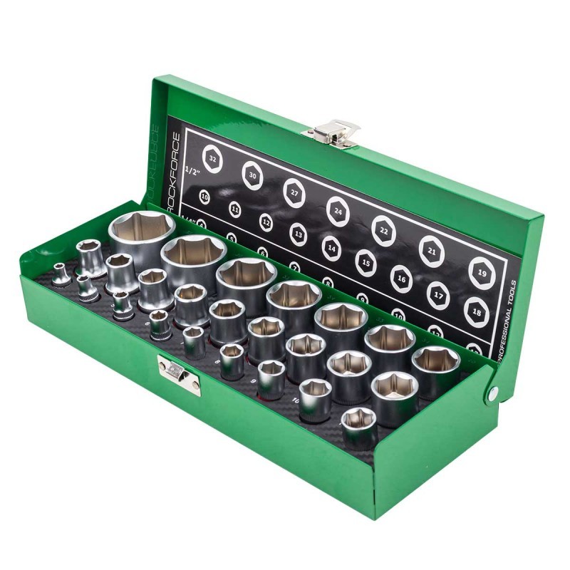 Комплект вложки 25 части 1/4"&1/2" (4-32mm) ROCKFORCE