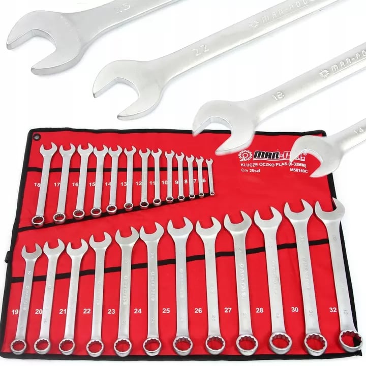 Комплект звездогаечни ключове 6–32мм, Mar-Pol 25 части