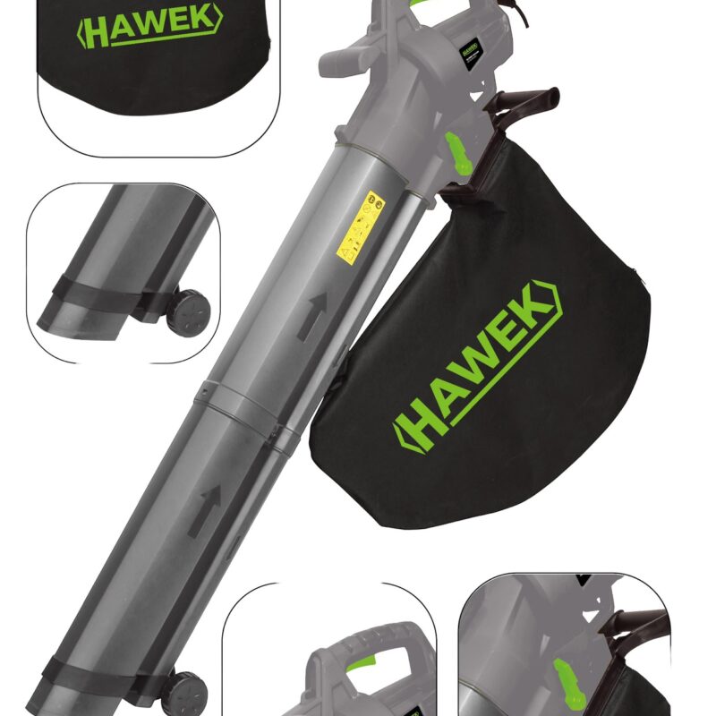 Листосъбирач 3500W с Три Режима на Работа –  HAWEK с 2 торби
