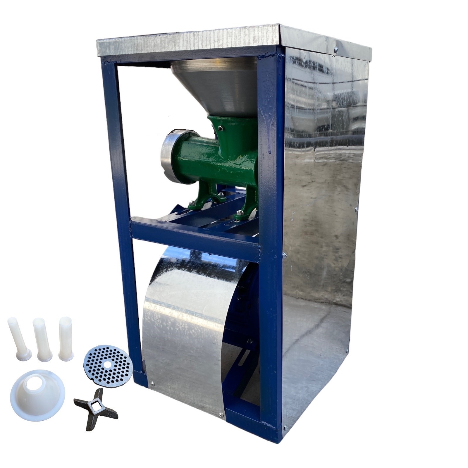 mesomelachka-chugunena-s-elektromotor-s-metalna-funiya-i-plot-2