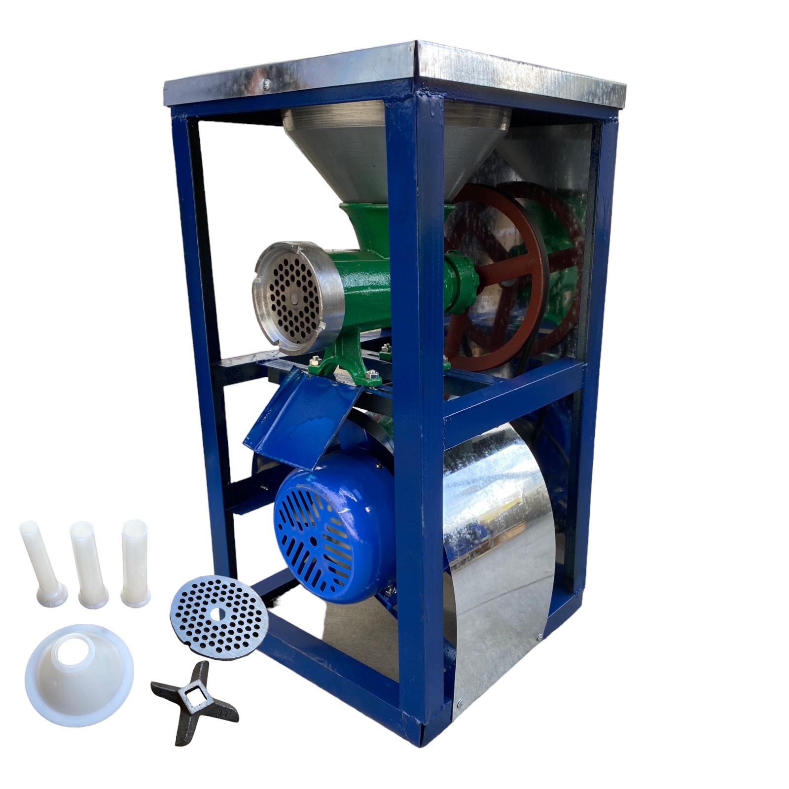 mesomelachka-chugunena-s-elektromotor-s-metalna-funiya-i-plot