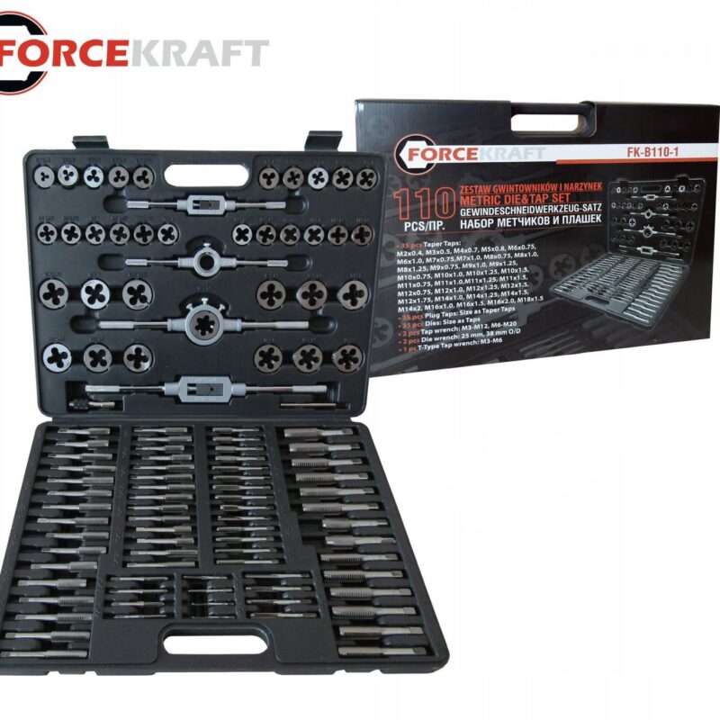 Метчици и плашки Forcekraft 110 части