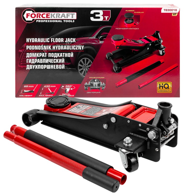 Нископрофилен крик 3 тона  (85-430мм) FORCEKRAFT