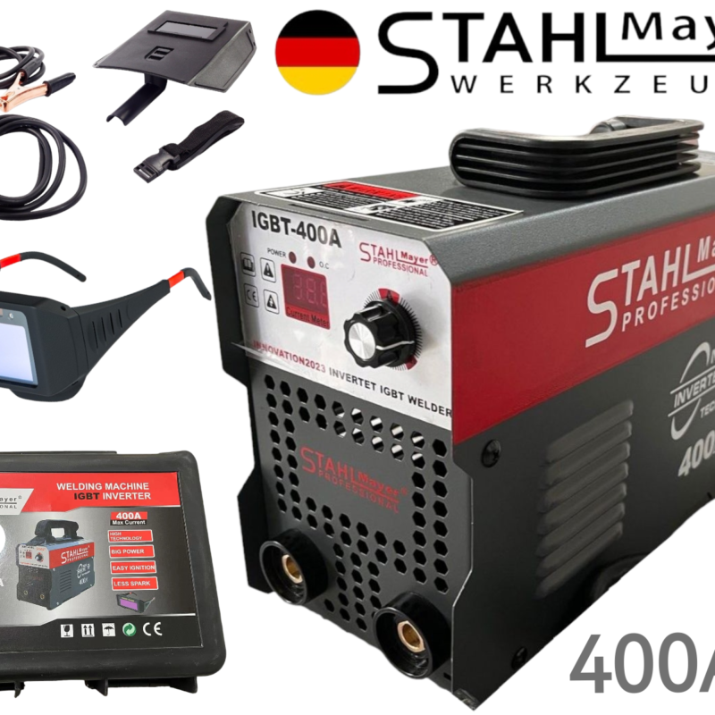 Комплект Немски Инверторен Електрожен 400А STAHLMAYER + Соларни Очила