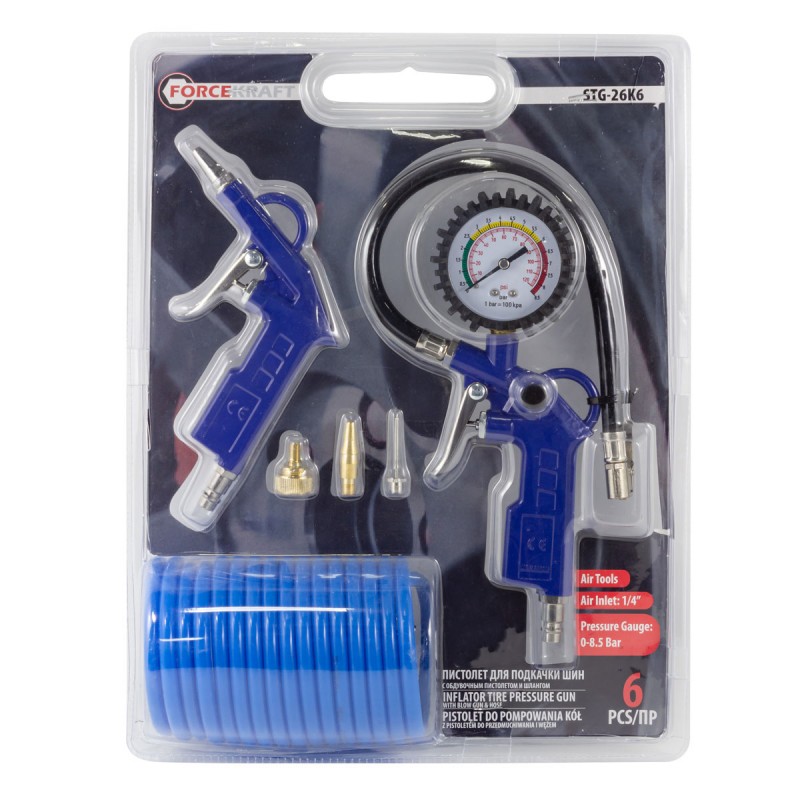Пистолет с манометър FORCEKRAFT  6-части