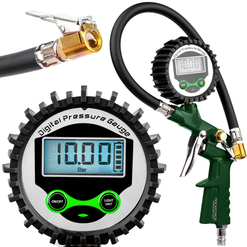 Пистолет за напомпване на гуми с цифров манометър ROCKFORCE