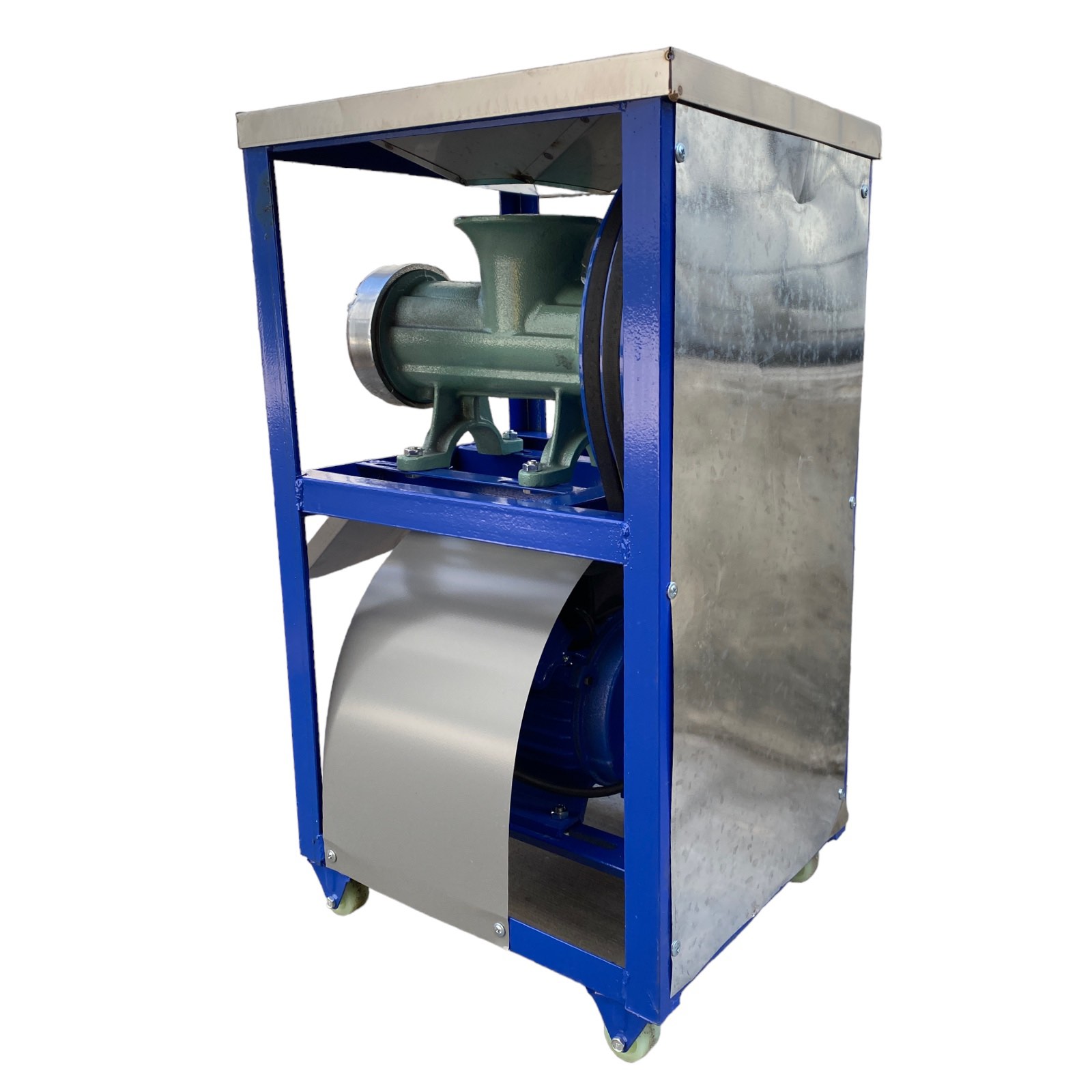 profesionalna-chugunena-mesomelachka-s-elektromotor-s-dvoen-rem-k-3