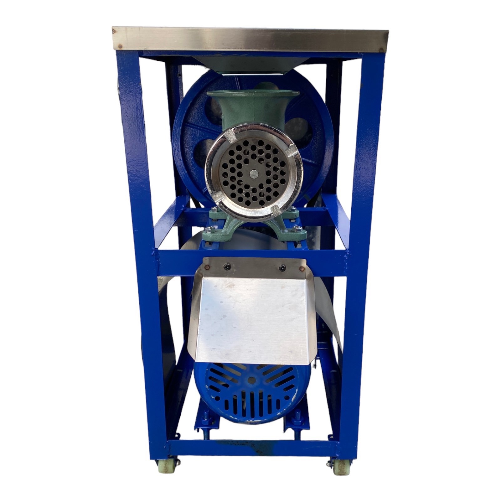 profesionalna-chugunena-mesomelachka-s-elektromotor-s-dvoen-rem-k