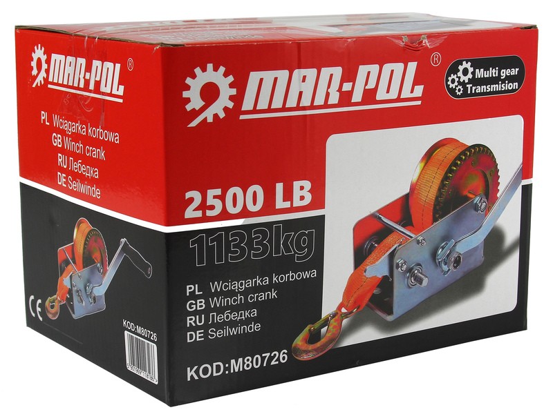 Ръчна лебедка с колан 1133кг Mar-Pol