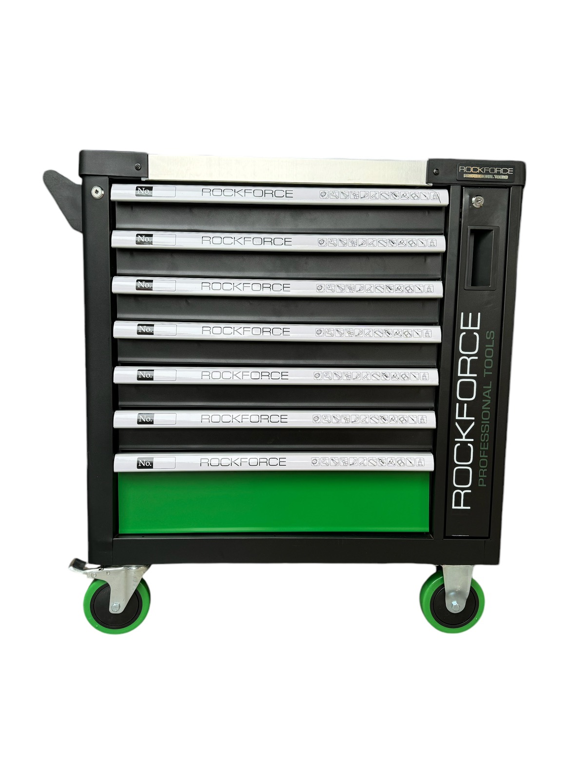 Шкаф с инструменти, със 7 чекмеджета – 4 пълни 172 части ROCKFORCE