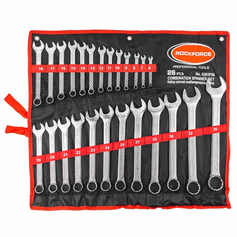 Звездогаечни ключове 6–36мм – 26 части ROCKFORCE
