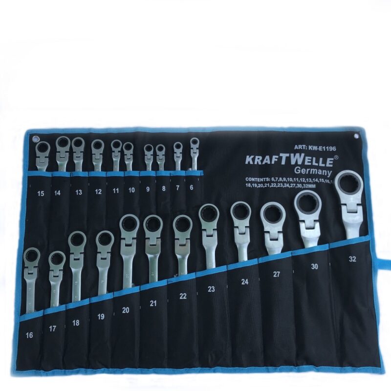 Зведогаечни чупещи тресчотни ключове 6-32мм. KraftWelle 22бр