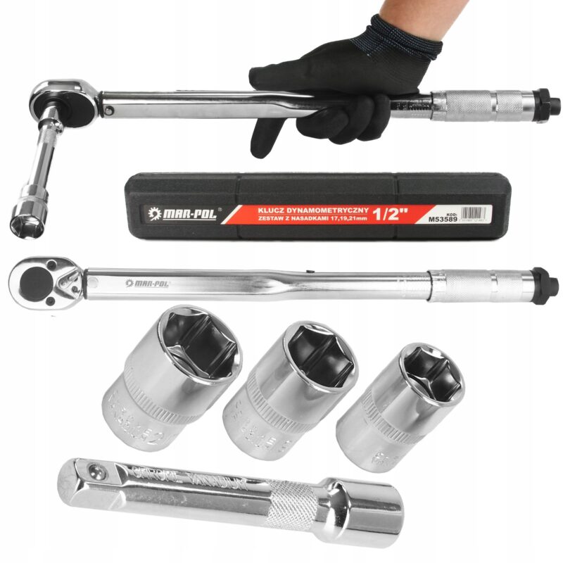 Комплект Динамометричен ключ 1/2″ 28 – 210 Nm MAR-POL