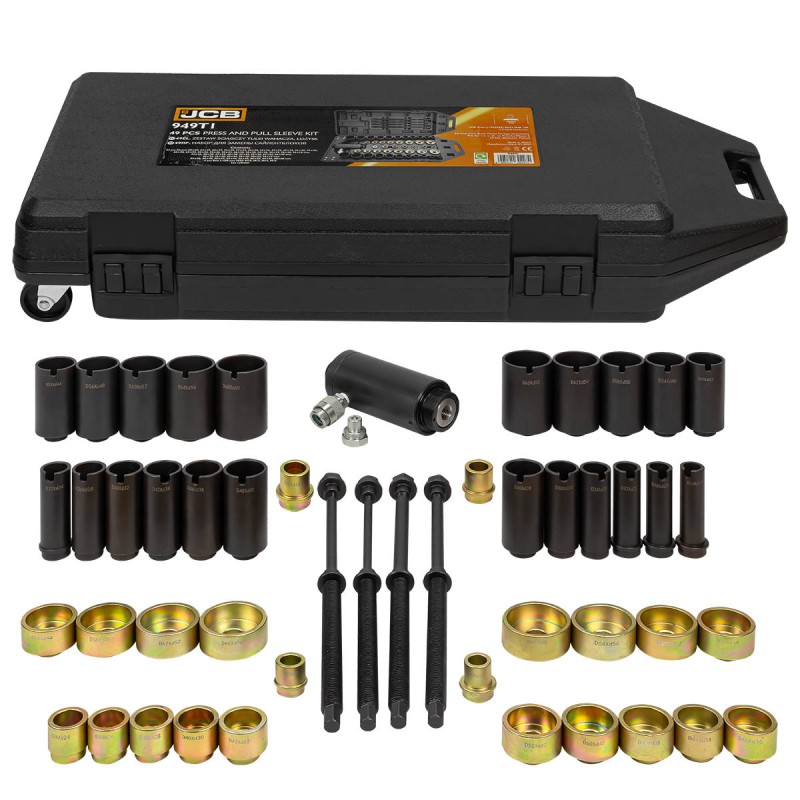 Хидравличен комплект за монтаж/демонтаж на шарнири, втулки и лагери, 49 части, JCB