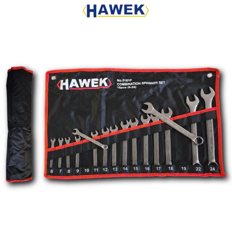 Комплект звездогаечни ключове 16 части (6-24мм) HAWEK