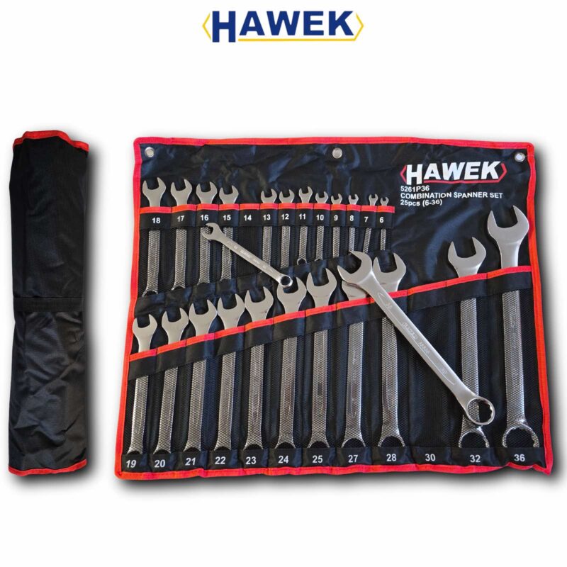 Комплект звездогаечни ключове, 25 части (6-36мм) HAWEK
