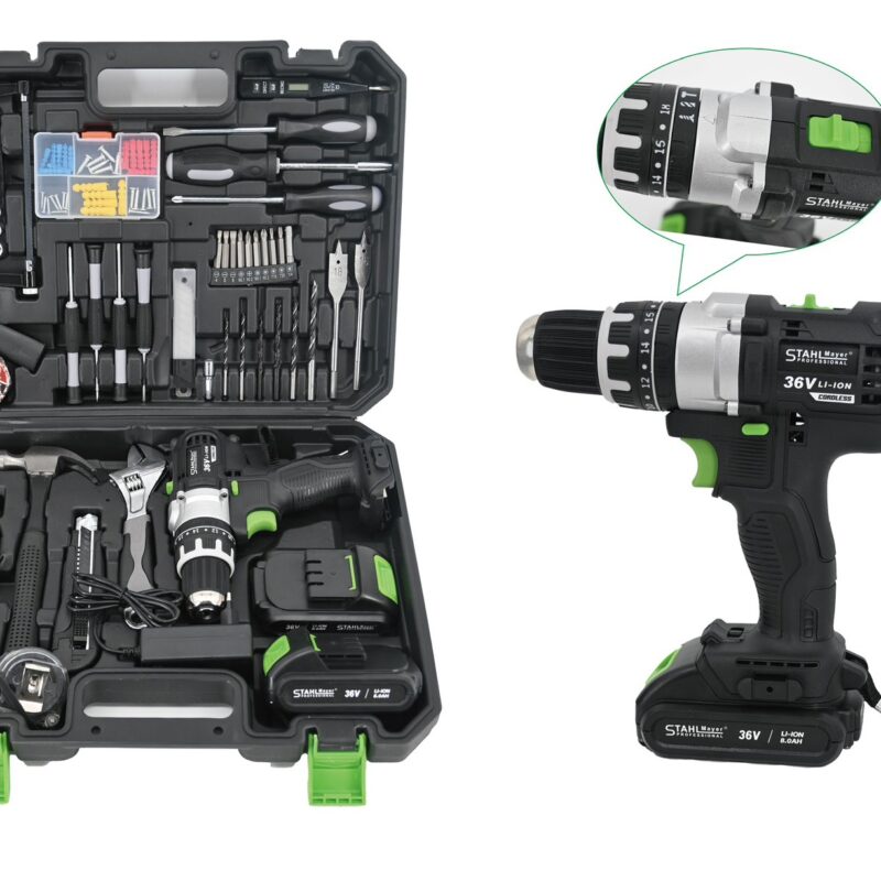 Акумулаторен ударен винтоверт 36V / 8Ah - 111 части в куфар STAHLMAYER