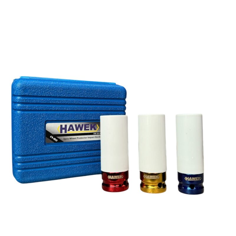 Комплект удължени ударни вложки HAWEK - 17, 19, 21 мм, 1/2