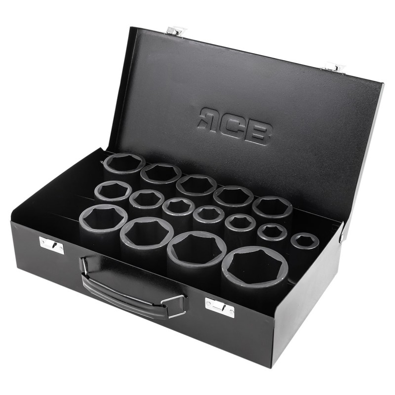 Комплект ударни вложки 16 части 3/4 (17 – 50 мм) 6-стенни JCB