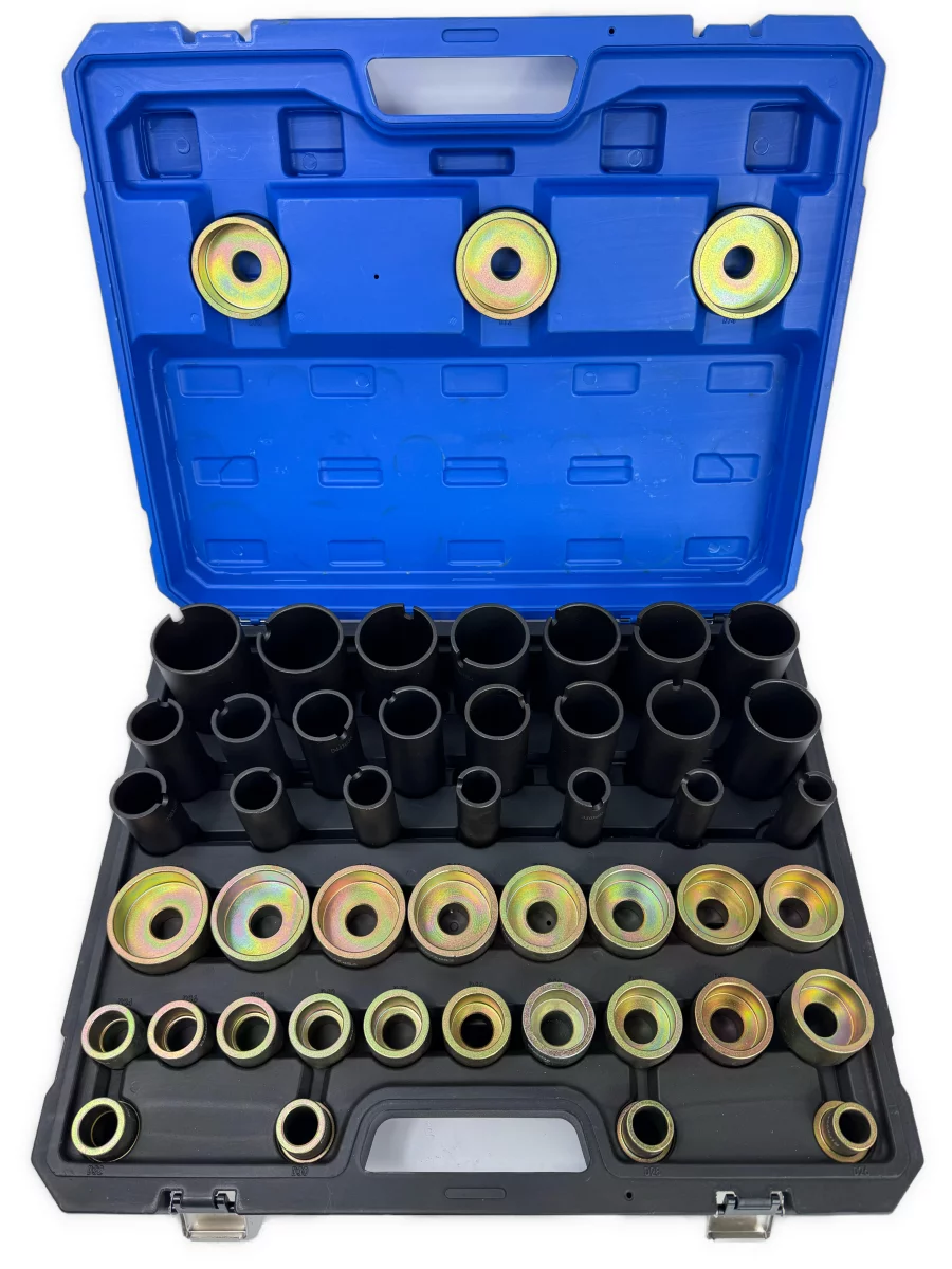 Хидравличен комплект за монтаж и демонтаж на шарнири, селенови втулки, лагери, семеринги 68 части KRAFTWELLE