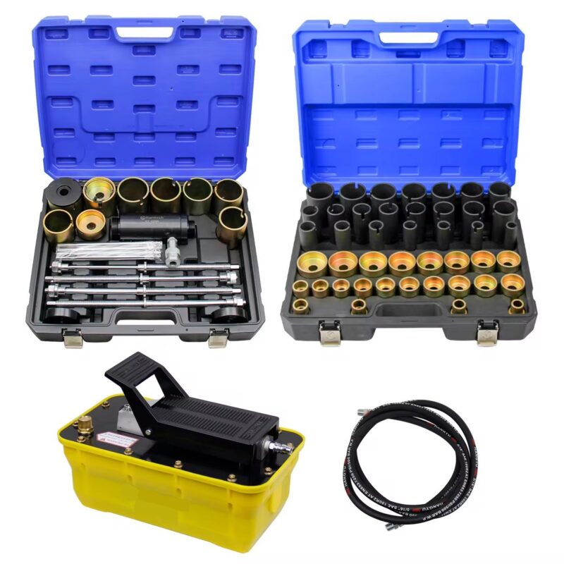 Хидравличен комплект за монтаж и демонтаж на шарнири, селенови втулки, лагери, семеринги 68 части KRAFTWELLE