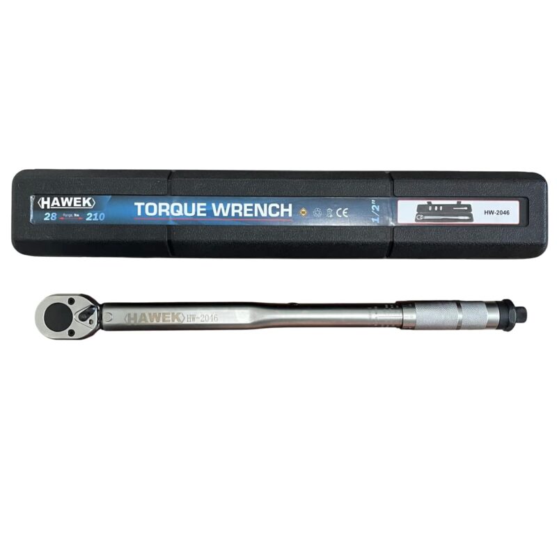 Динамометричен ключ 1/2'' 28-210nm, с вложки и удължение HAWEK